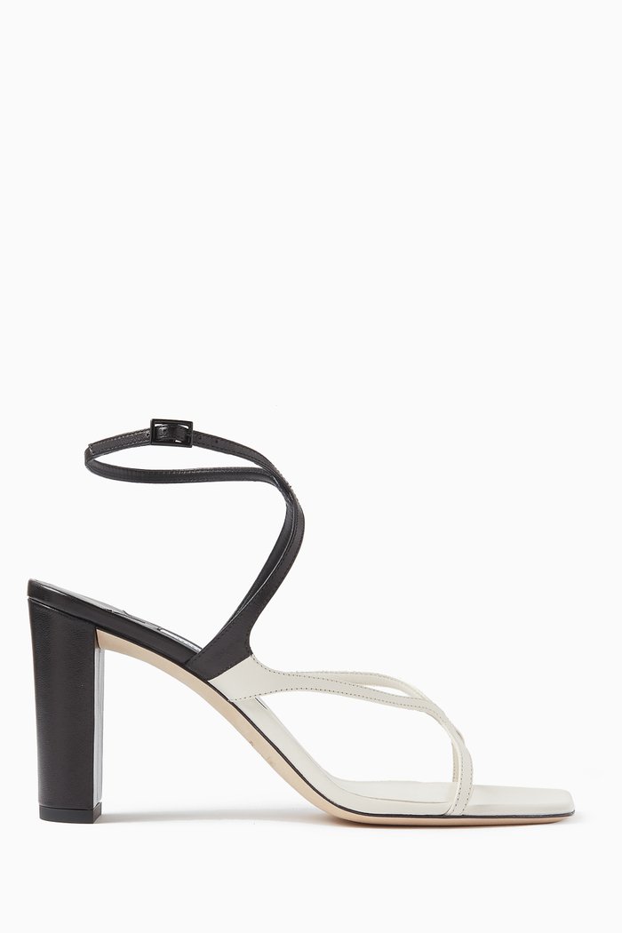 

Azie 85 Sandals in Nappe Patchwork Leather, White