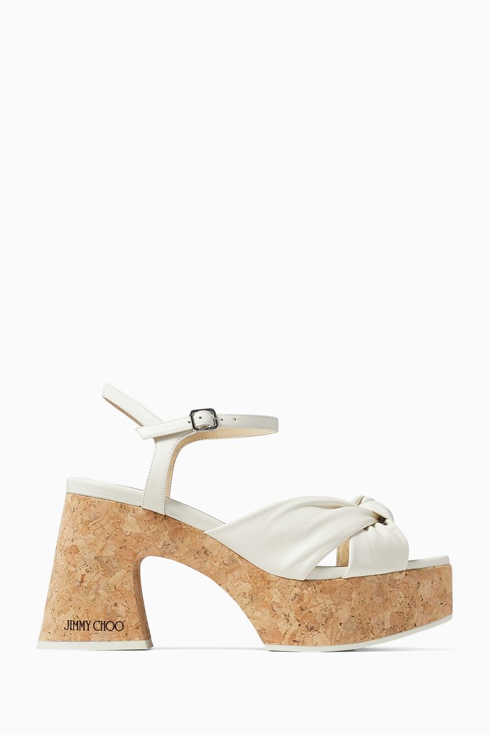 

Heloise 95 Wedge Sandals in Nappa, Neutral