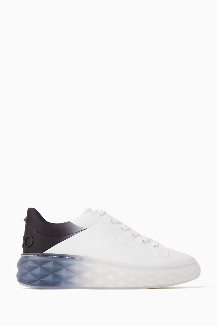 

Diamond Maxi Degradé Sneakers in Leather, White