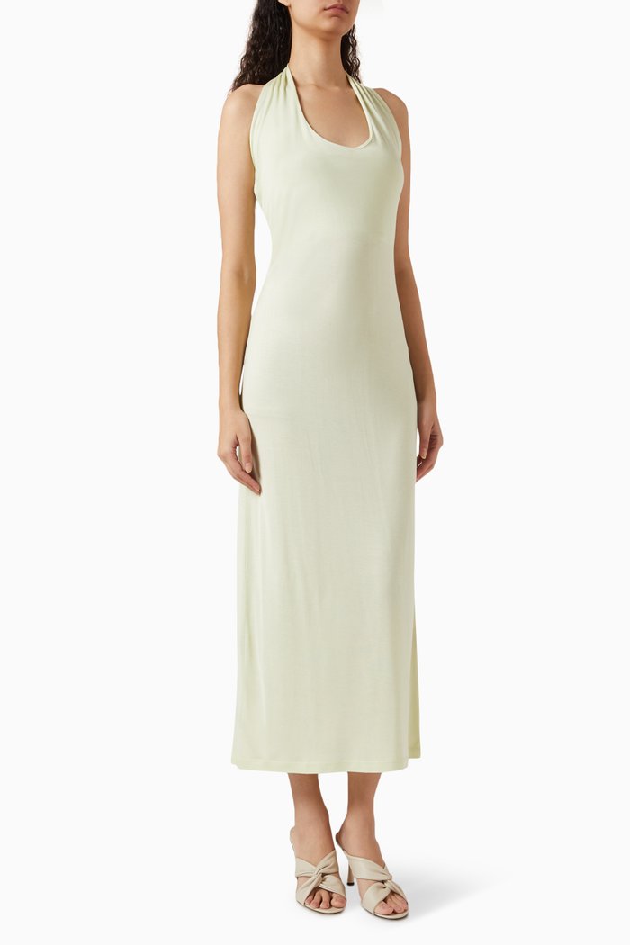 

Ceri Halterneck Dress in Modal-jersey, Green