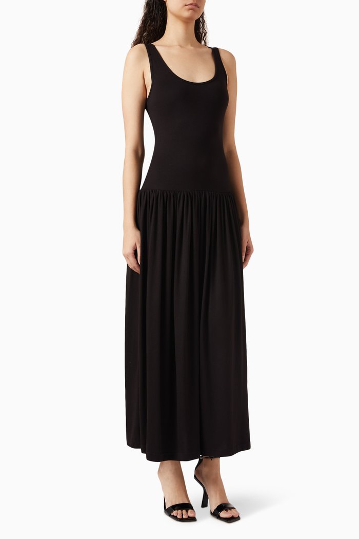 

Flos Midi Dress in Cotton-modal, Black