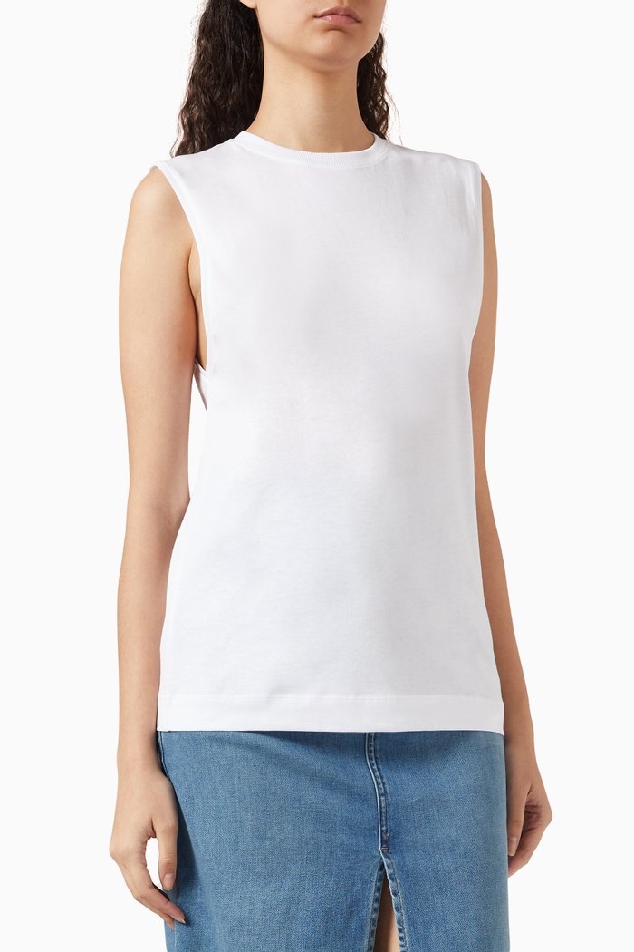 

Alex Boyfriend Vest in Organic Cotton, White