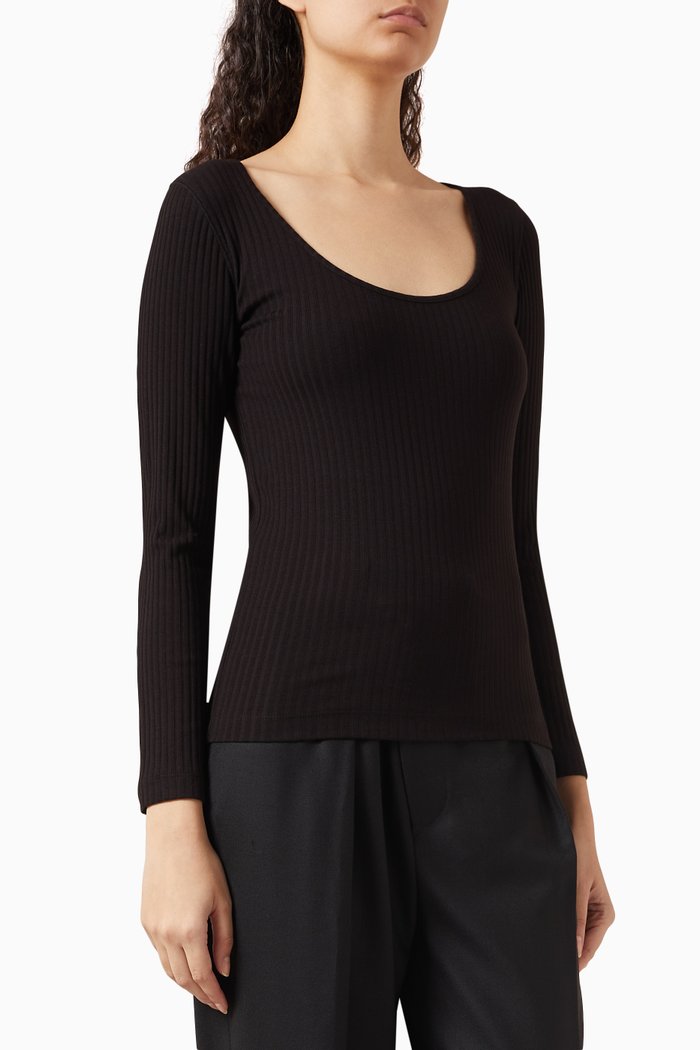 

Amelia Top in Organic Cotton, Black