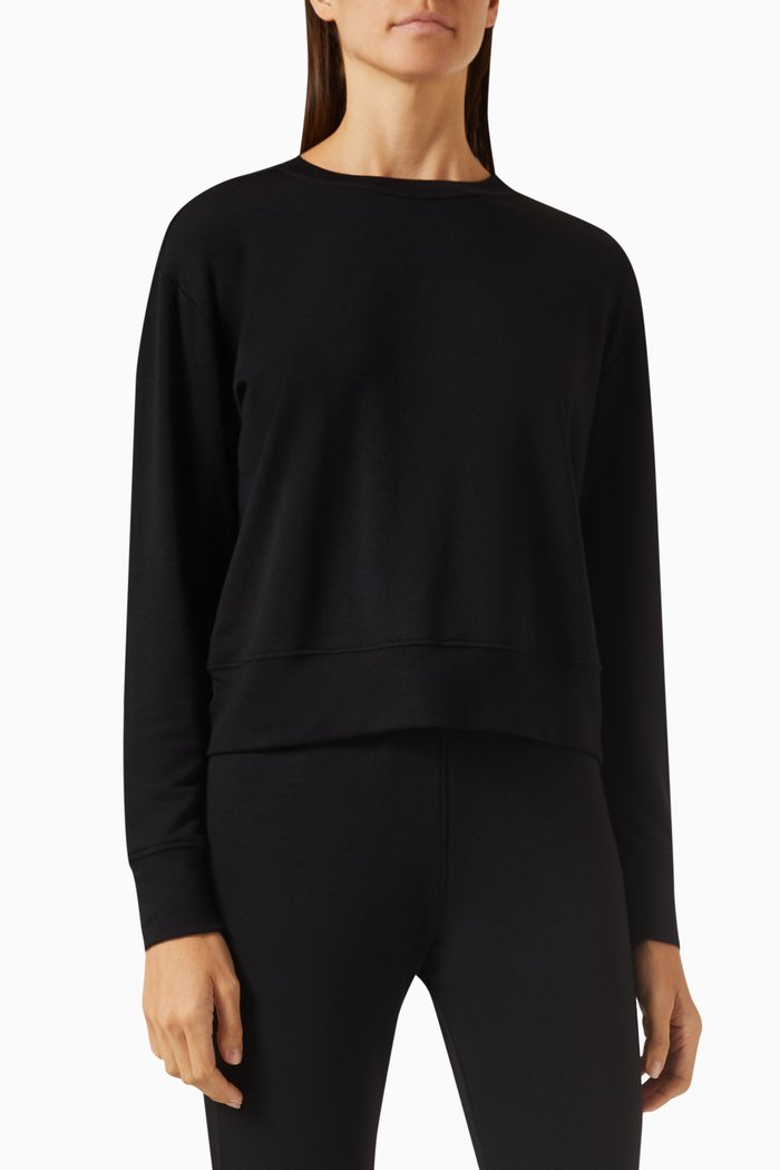 

Sonja Sweatshirt in Stretch-modal Fleece, Black