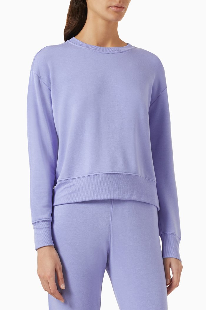 

Sonja Sweatshirt in Stretch-modal Fleece, Purple