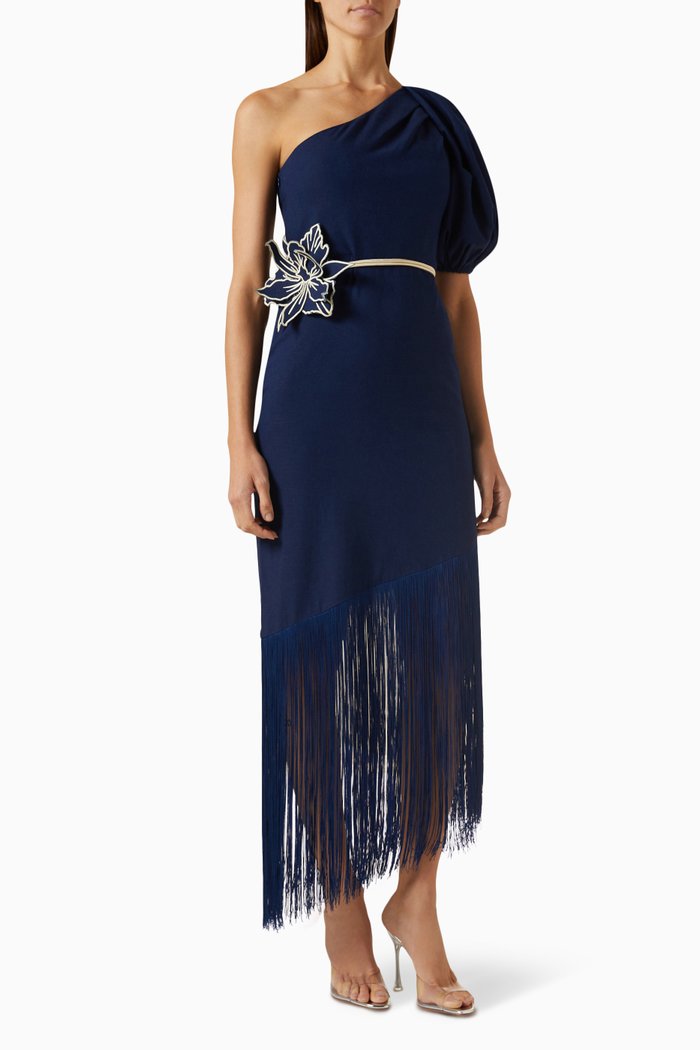 

Datiles & Sunset One-shoulder Dress, Blue