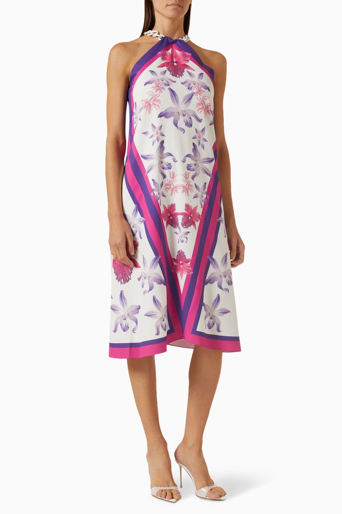 

Dreamy Floral-print Scarf Dress, Multicolour