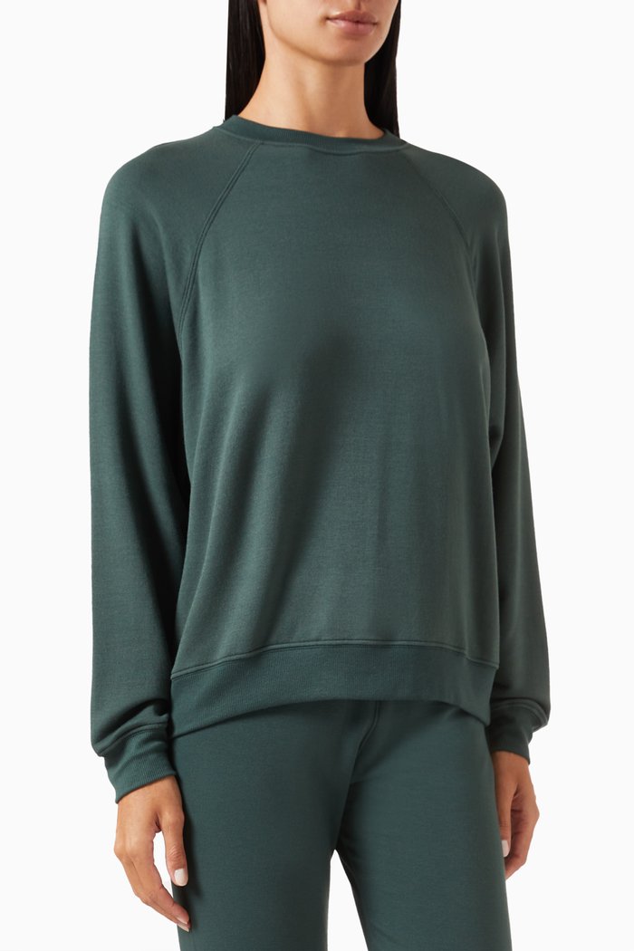 

Andie Sweatshirt in Fleece, Green