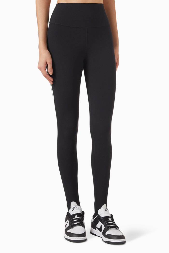 

River High-rise Airweight Stirrup Leggings in Nylon, Black