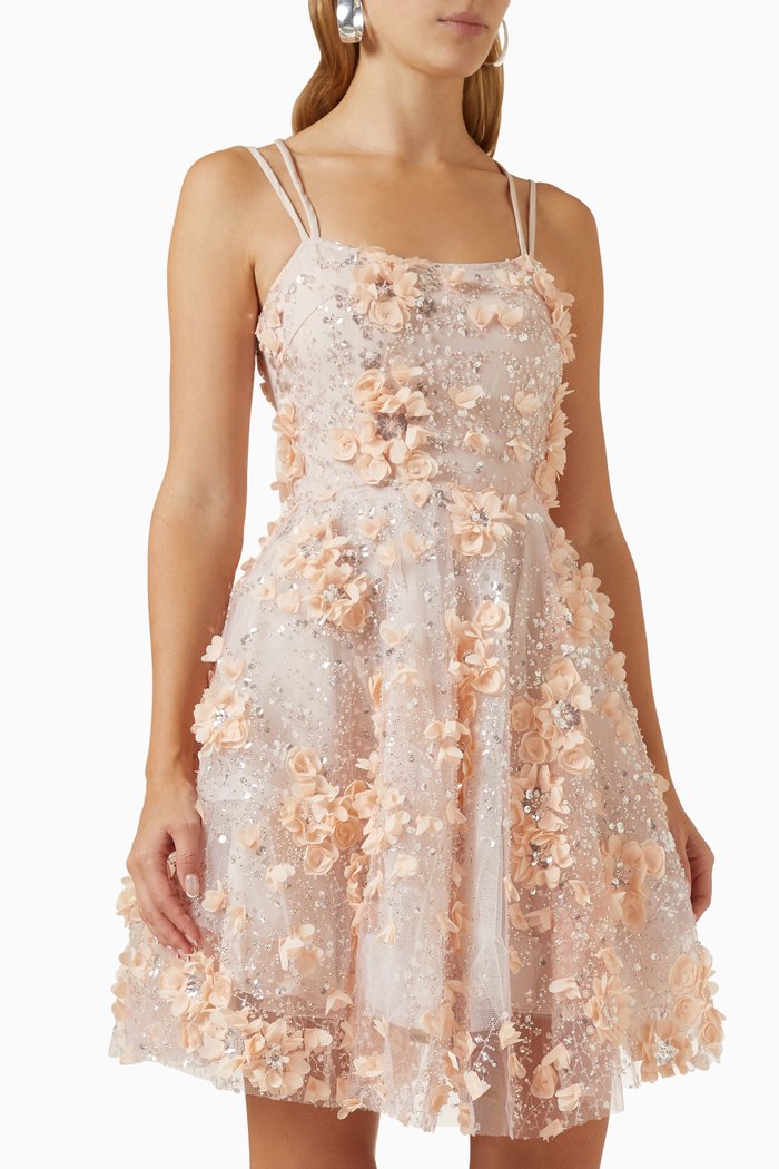 

Ellie Floral Mini Dress, Pink