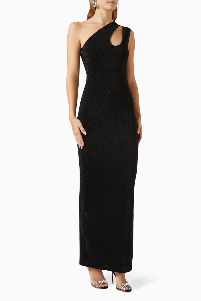 

Isabella One-shoulder Dress, Black