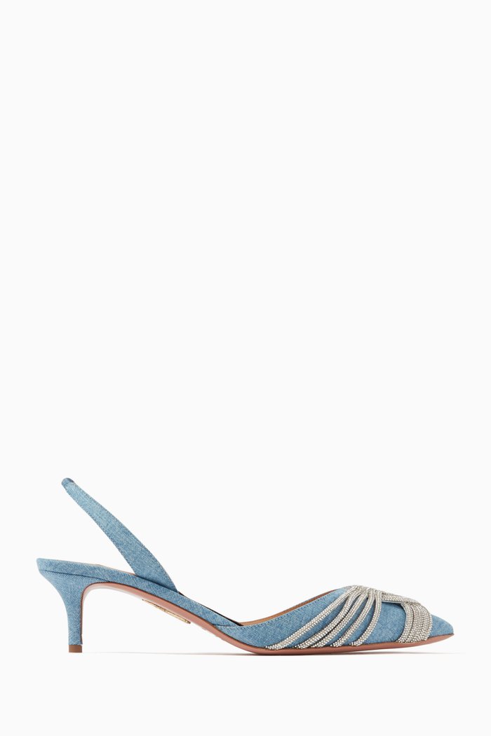 Gatsby 50 Slingback Pumps in Denim, Blue