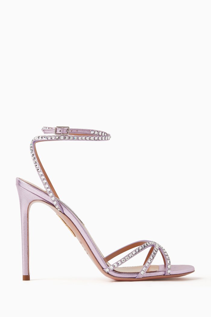 

Last Dance 105 Sandals in Metallic Leather, Pink