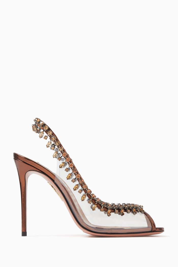 

Temptation 105 Pumps in Metallic Leather, Brown