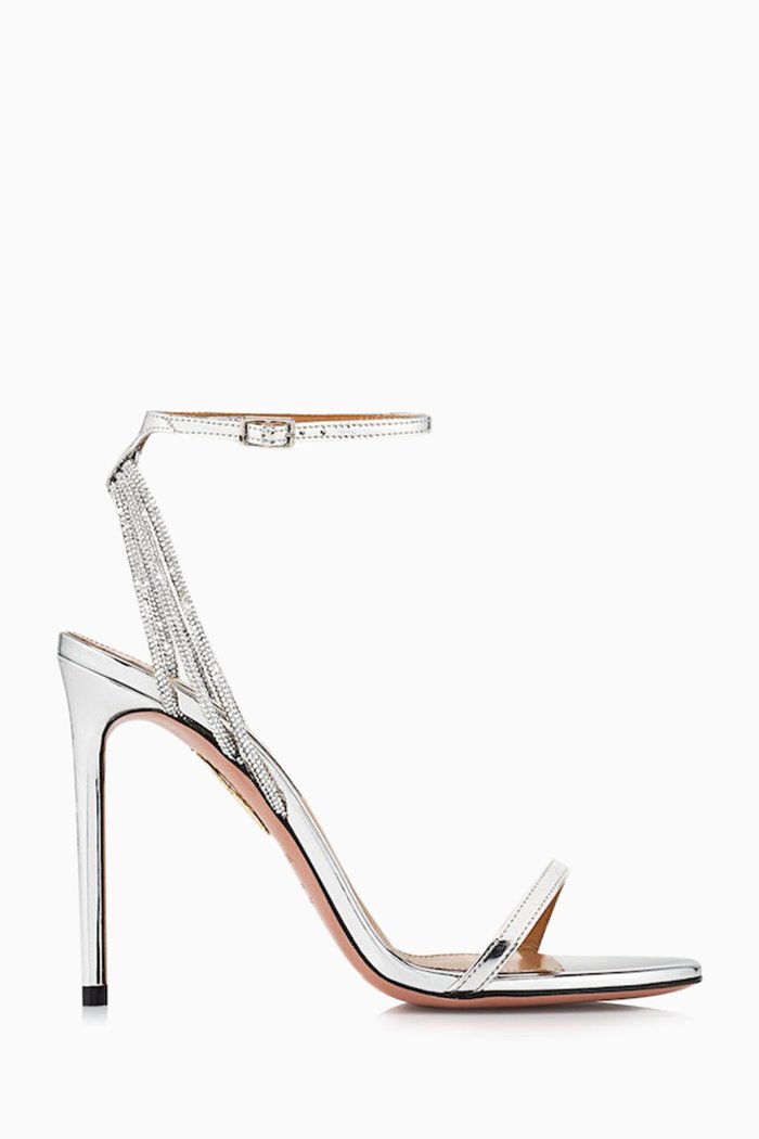 

Wild At Heart 105 Sandals in Metallic Leather, Silver