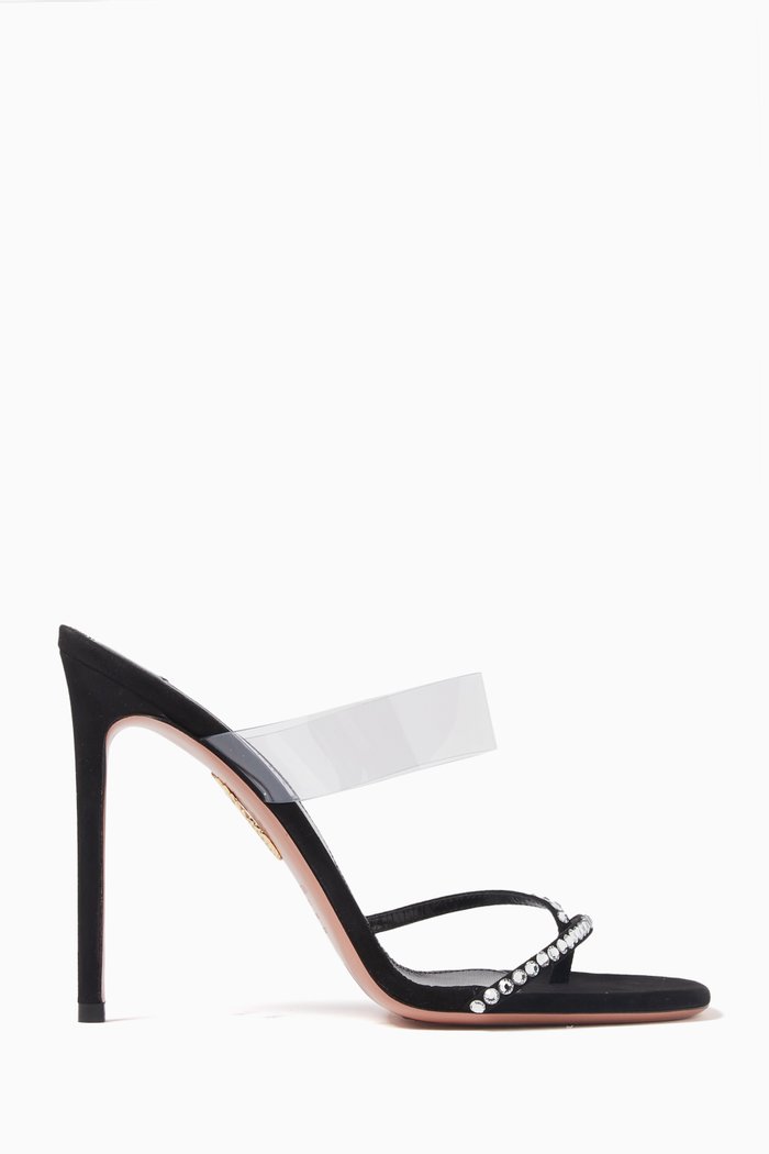 

Movie 105 Embellished Mules in Suede, Black