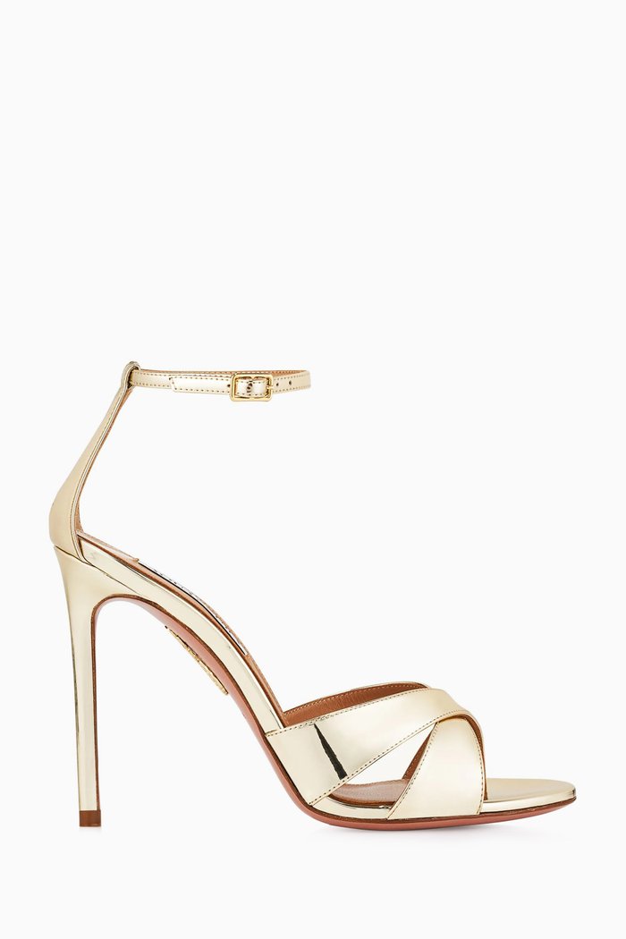 

Divine 105 Sandals in Metallic Leather, Gold