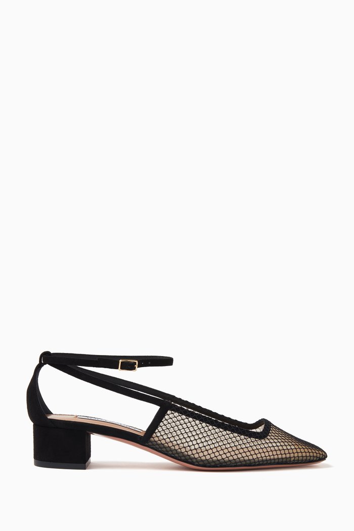 Forbidden Love 35 Pumps in Mesh & Suede, Black
