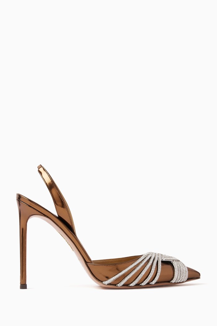 

Gatsby 105 Slingback Pumps in Mirror Leather, Brown