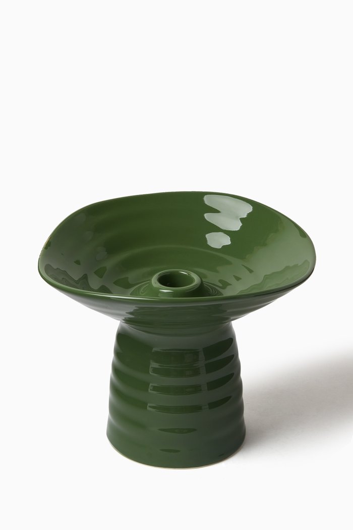 

Medina High-rise Candle Holder in Porcelain, Green