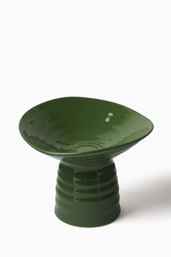 

Medina Dessert Holder in Porcelain, Green