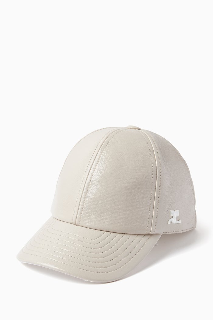 

Logo Patch Baseball Cap in Vinyl-cotton, Grey