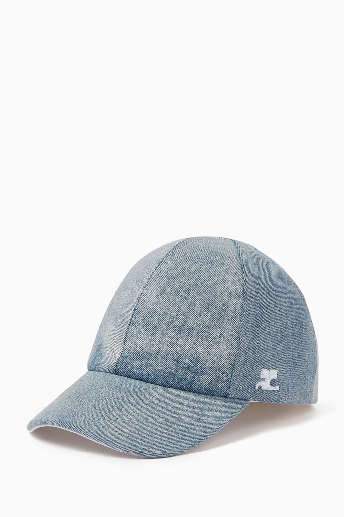 

Signature Baseball Cap in Denim, Blue