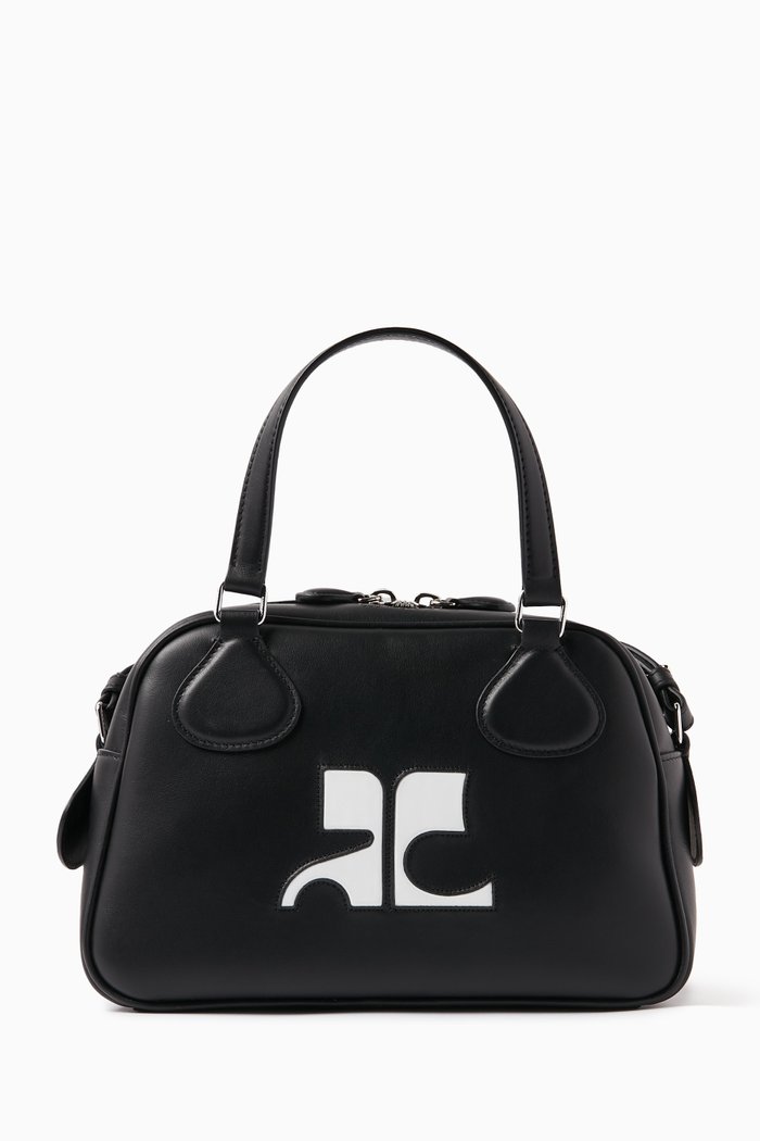 

Reedition Bowling Top-handle Bag in Leather, Black