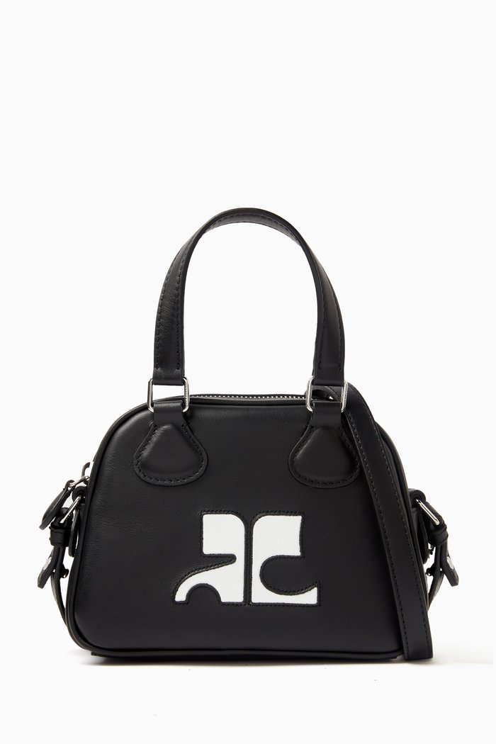 

Mini Bowling Bag in Leather, Black