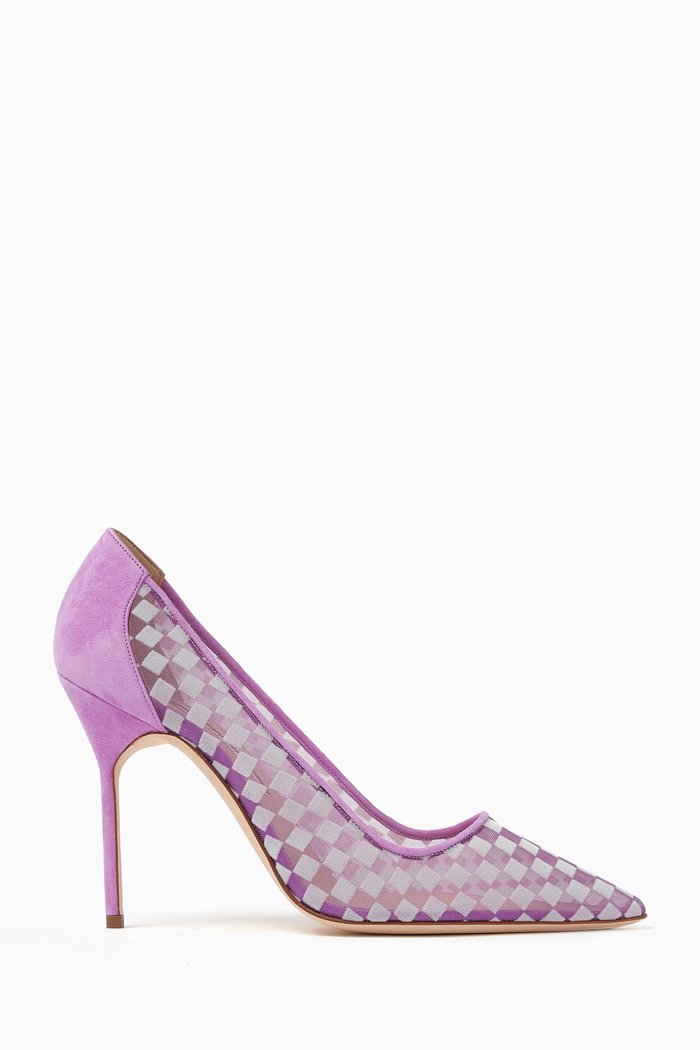 

BBLA 105 Pumps in Checkered Mesh, Purple