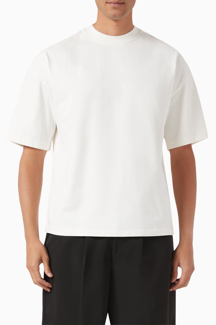 

Block Mock-neck T-shirt in Cotton-jersey, Neutral