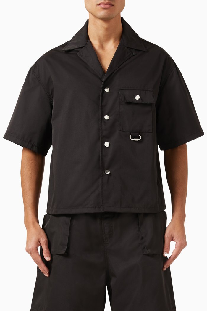

V2 Utility Shirt in Twill, Black