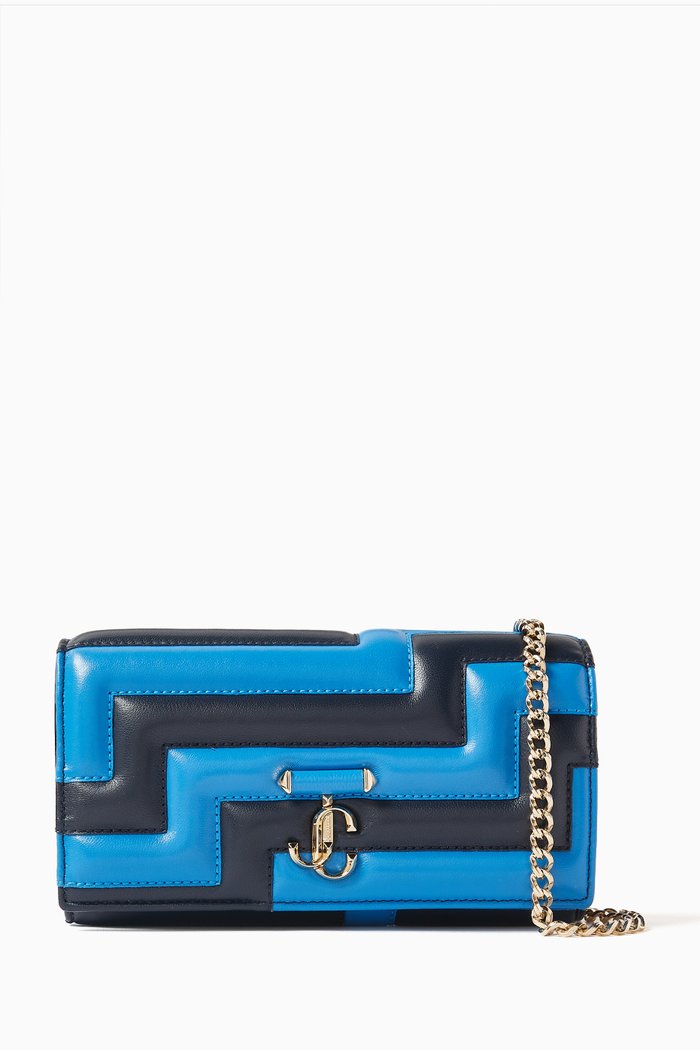 

Avenue Chain Wallet in Quilted Nappa, Blue