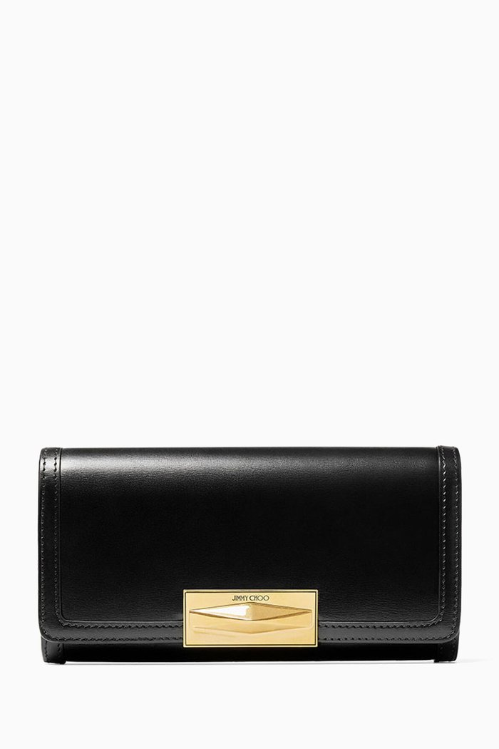 

Mini Diamond Shoulder Bag in Leather, Black