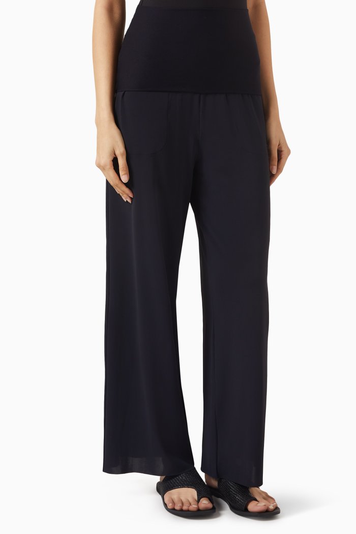

Dao Wide-leg Pants in Jersey, Black