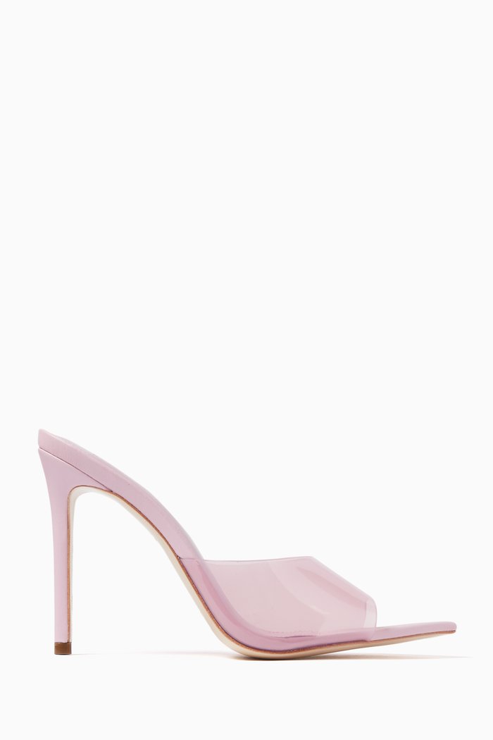 

Bella 100 Mule Sandals in PVC & Patent Leather, Pink