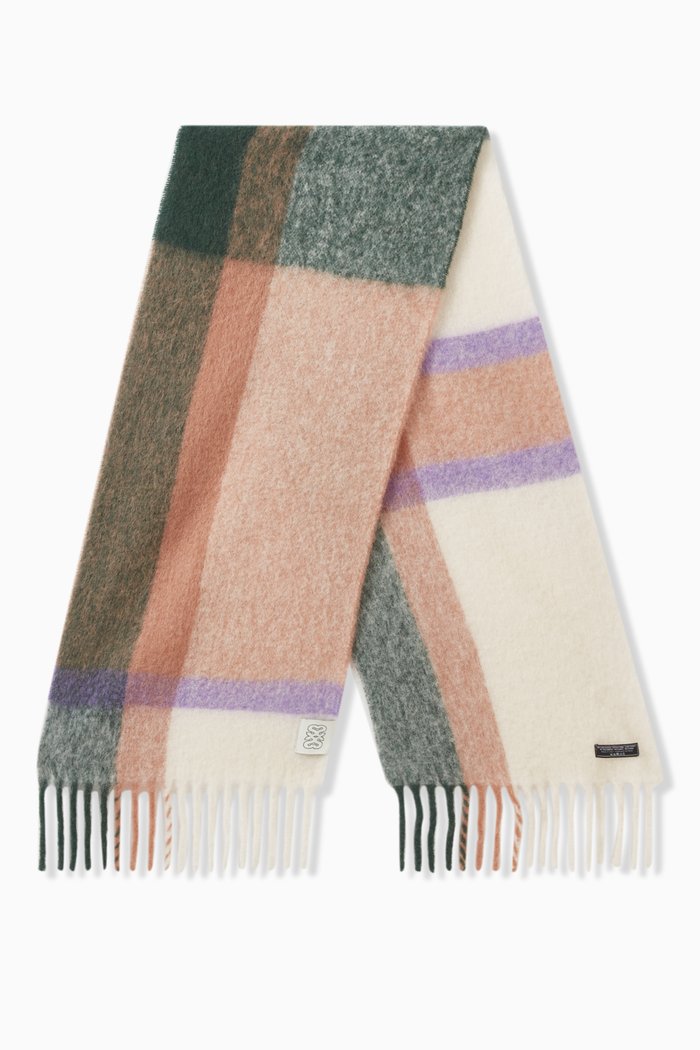 

Sourire Checked Scarf in Wool-blend, Multicolour