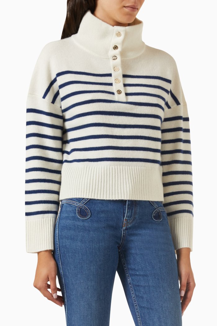 

Montsille Striped Sweater in Cashmere, Multicolour