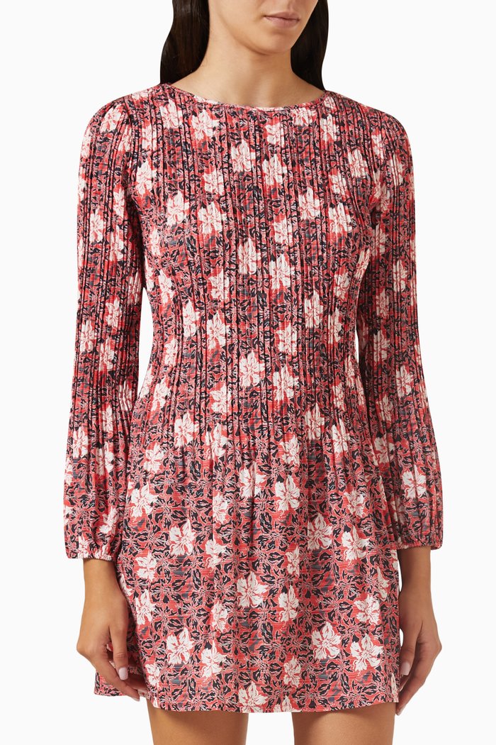 

Floral Print Mini Dress, Red