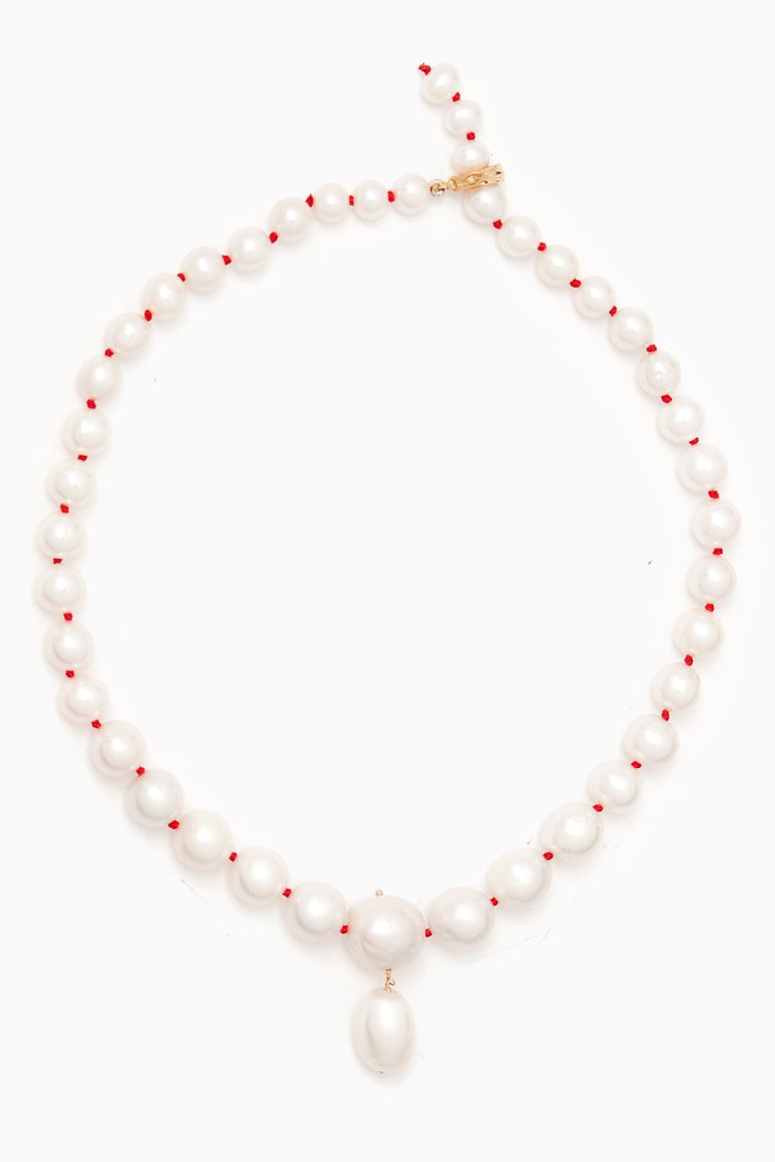 

Boujee Pearl Necklace in 14kt Gold, Yellow