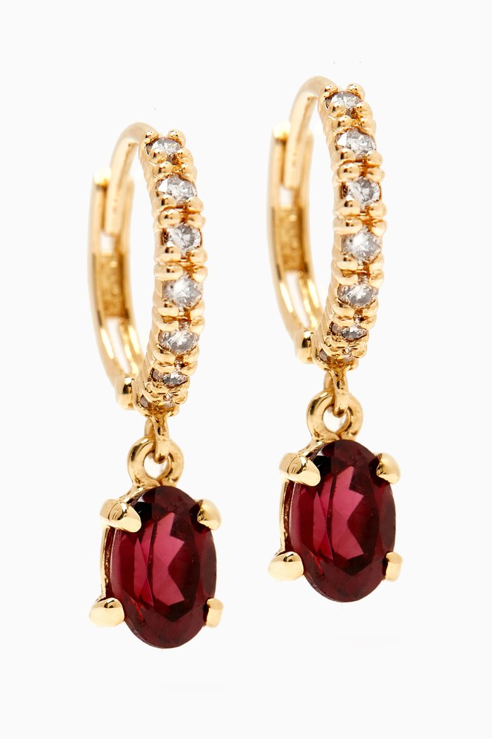 

Diamond Cerise Huggies in 14kt Yellow Gold