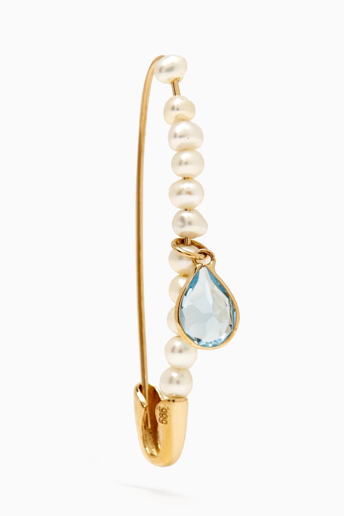 

XL Safety Single Pin Earring in 14kt Yellow Gold