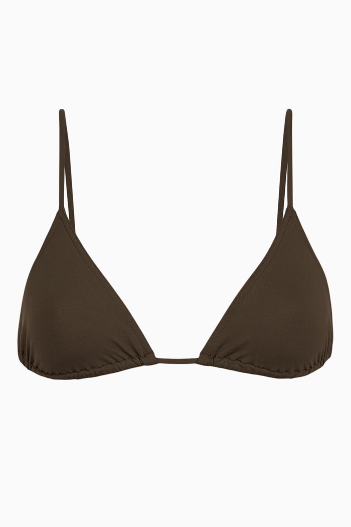 

Mouna Triangle Bikini Top, Grey