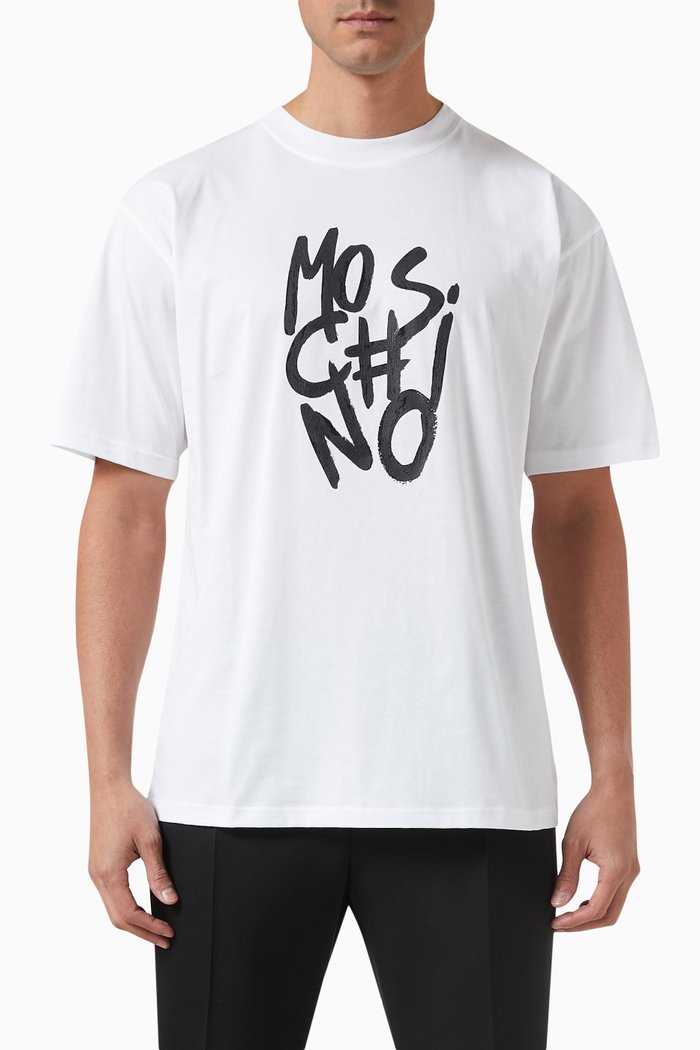 

Logo Print T-Shirt in Organic Cotton, White