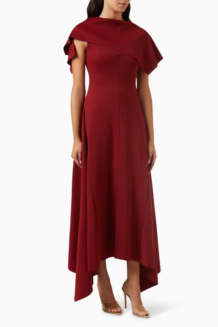 

Matine Asymmetric Dress in Jersey, Red