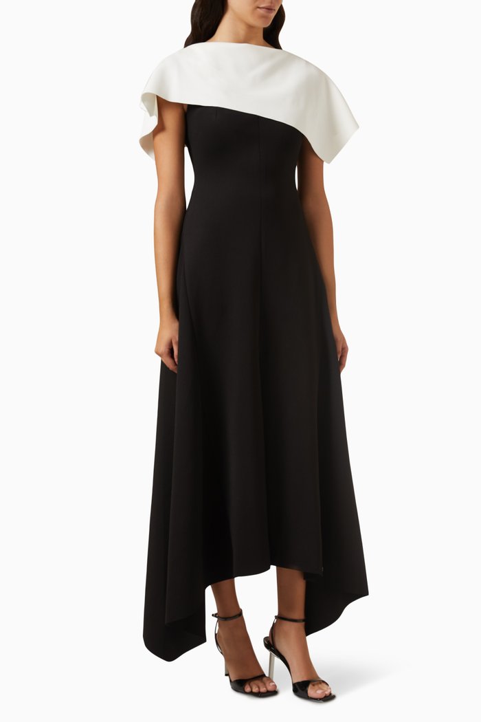 

Matine Asymmetric Dress in Jersey, Black