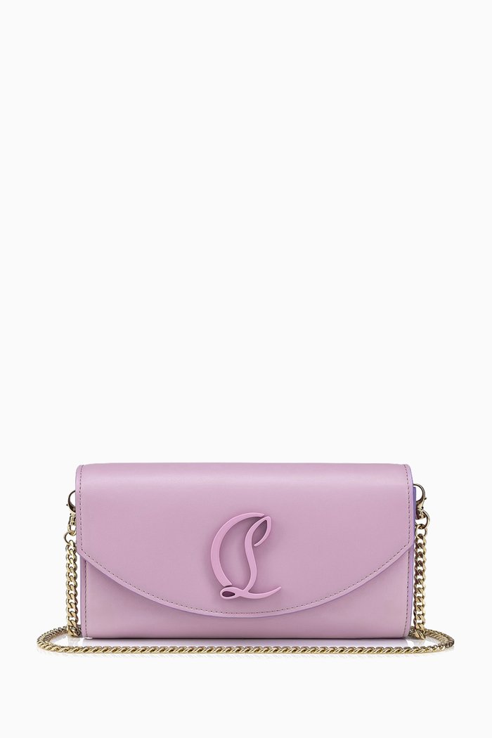 

Loubi54 Wallet on Chain in Calf Leather, Purple