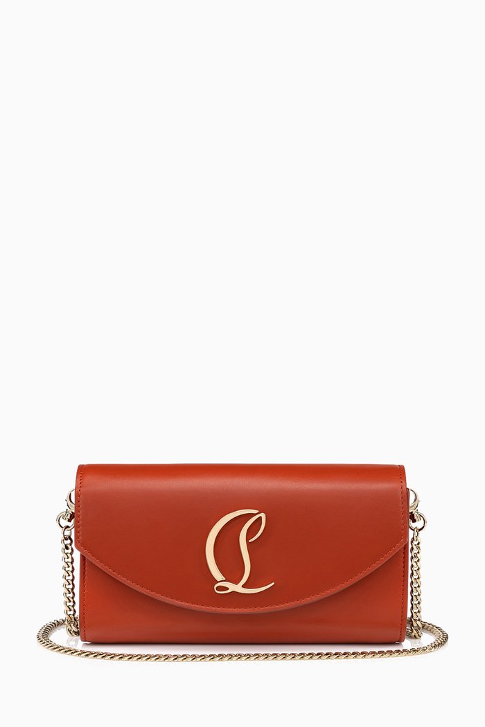 

Loubi54 Wallet on Chain in Calf Leather, Red