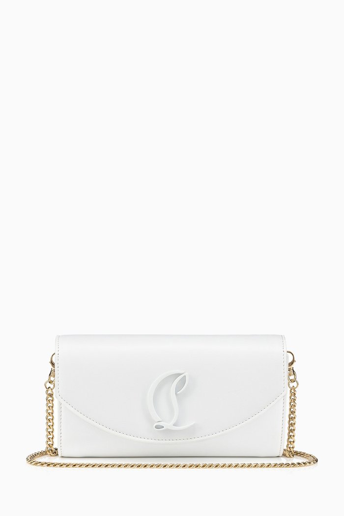 

Loubi54 Wallet on Chain in Calf Leather, White