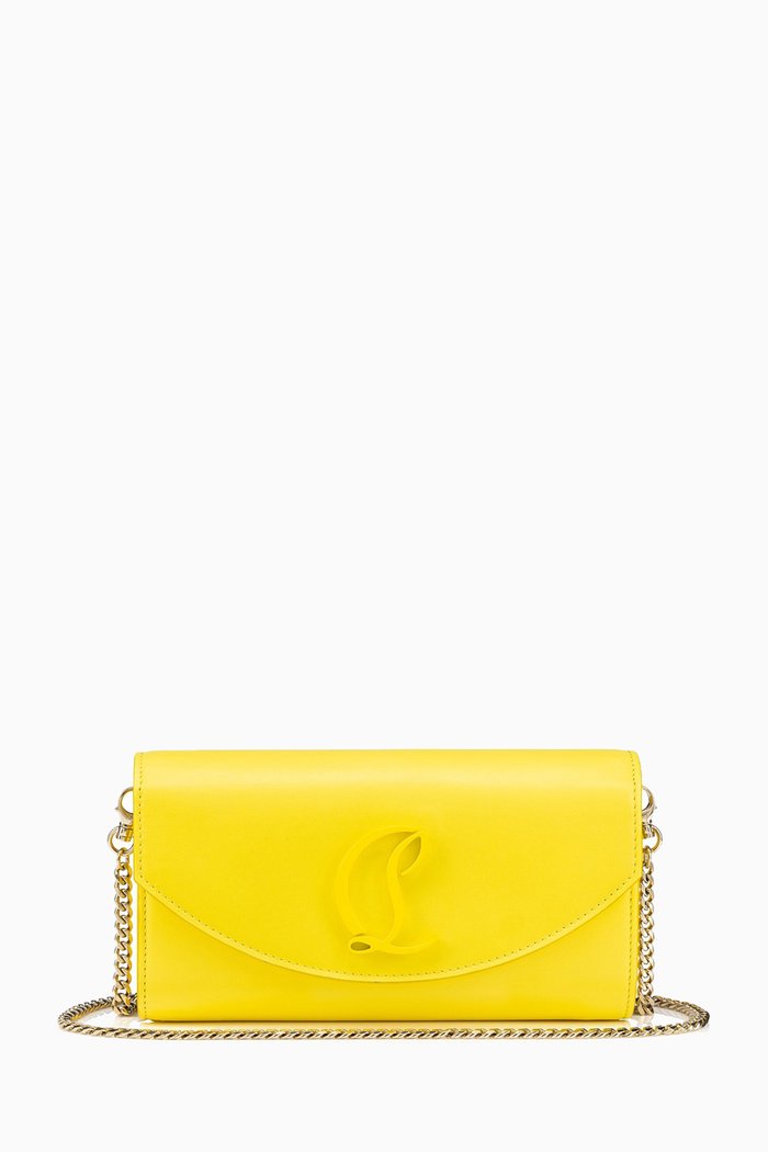 

Loubi54 Wallet on Chain in Calf Leather, Yellow